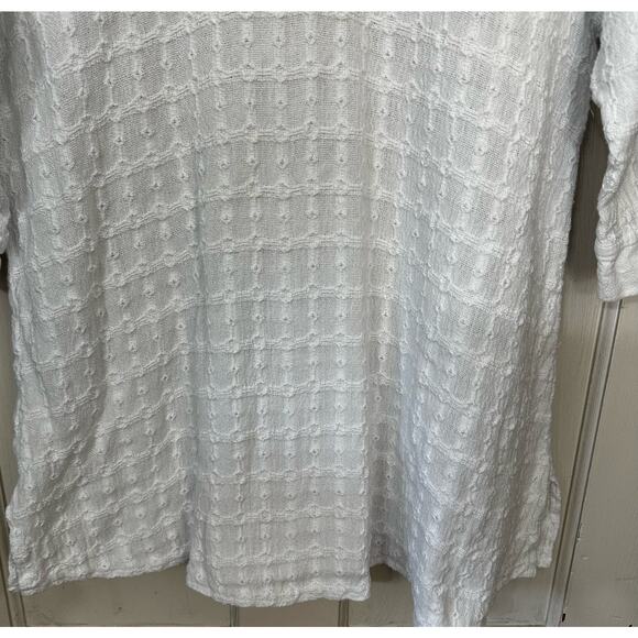 Dunes Relaxed Fashion 100% Tunic Top Beachy Coastal Textured V Neck Womens Sdf - Picture 4 of 6